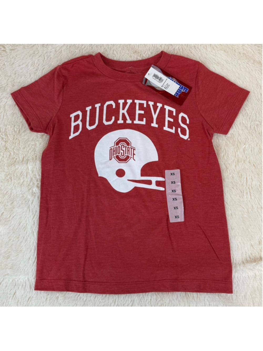 Youth Buckeyes red football tshirt NWT-XS